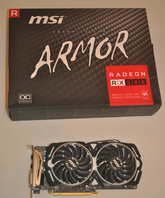 MSI AMD Radeon RX 570 8GB GDDR5 OC Edition GPU - Tested & Excellent Condition