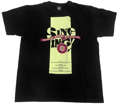 Mamoru Miyano Live Tour 2023 SINGING T-Shirt Size M Black Japan Authentic