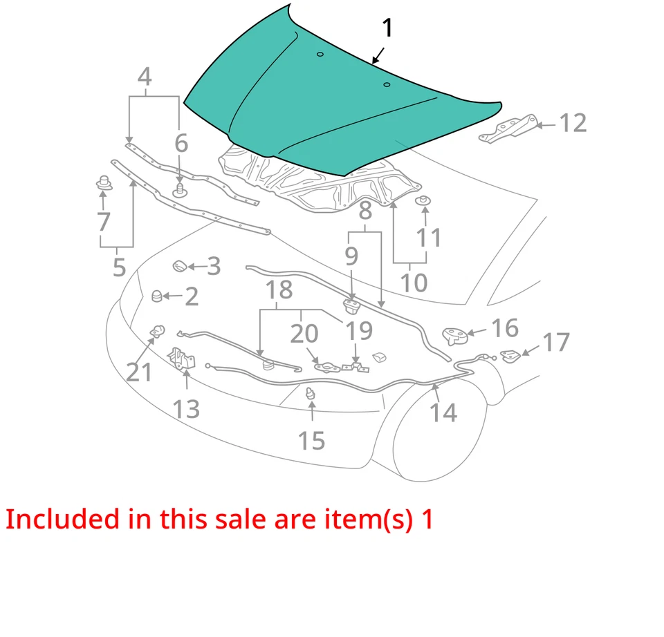 (LOCAL PICKUP ONLY) Hood Fits 04-11 ENDEAVOR 730886 - Image 3 of 4