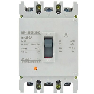 NM1-250S/3300 Circuit Breaker For CHINT 3 pole 125A 160A 180A 200A 225A 250A 1PC
