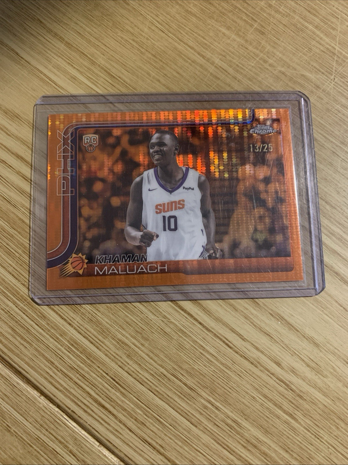 2025-26 Topps Chrome - Khaman Maluach #260 Orange Geometric Refractor /25 (RC)
