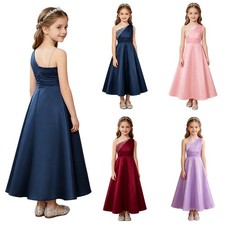 Kids Girls Dress Bridesmaid Ball Gowns Sequin Pageant Birthdays Rhinestone Prom