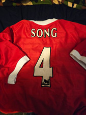 Liverpool FC Carlsberg Home Shirt Rigobert Song #4 Signed....