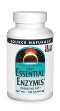 120 Capsules Source Naturals Essential Enzymes 500mg Bio-Aligned Multiple