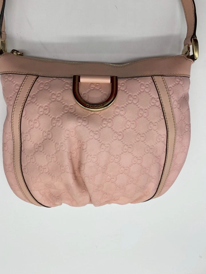 Bolso de Hombro Gucci Guccissima Cuero Rosa Autenticidad Foto 3 de 4