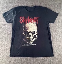 Slipknot The Gray Chapter T-Shirt Mens XL Black Skull Graphic Tee