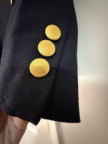 2 Lands End Blazer Kids Size 16 Deep Navy Blue 2 Button School Uniform Girls - Picture 14 of 18