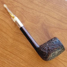 Barling's Fossil Lumberman Giant Smoking Pipe Pre Trans YOW LF 276 TVF Silver