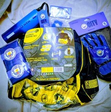 Kickmaster Backpack Training Set &  Manchester City Bottle, Goalies Gloves Cuffs
