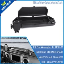 Dash Cell Phone Holder Bracket w/ Storage Box Tray For Jeep Wrangler JL JT 18-23