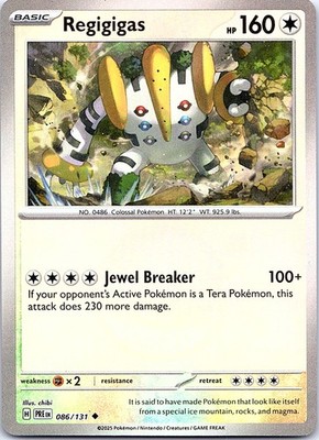 SV: Prismatic Evolutions #086/131 Regigigas (Poke Ball Pattern)