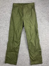 Swedish Army Work Pants 70s Military Vintage 1975 Vintage Green Used C46 Japan