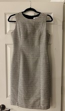 Calvin Klein Sleeveless Dress With Mesh Trimmed, Size 4P