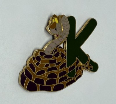 Disney Jungle Book KAA Letter Alphabet K Snake Lapel Pin (P161)