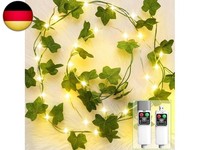 Efeu Lichterkette Innen, 5M 50 LED USB Aufladbare Efeu KüNstlich Lichterkette