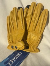NWT Men  s Driving Gloves camel Yellow Leather Size M