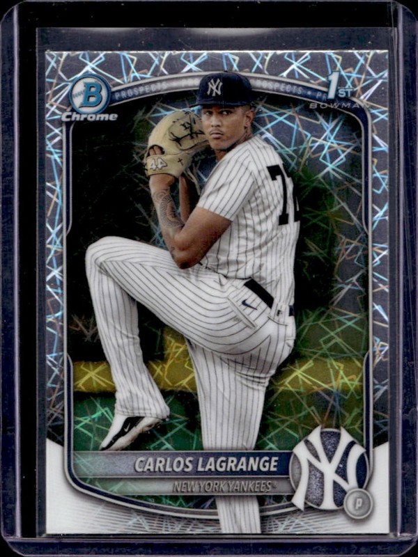 2025 Bowman Chrome Carlos Lagrange Lazer Refractor 1st Prospect #BCP-202 Yankees