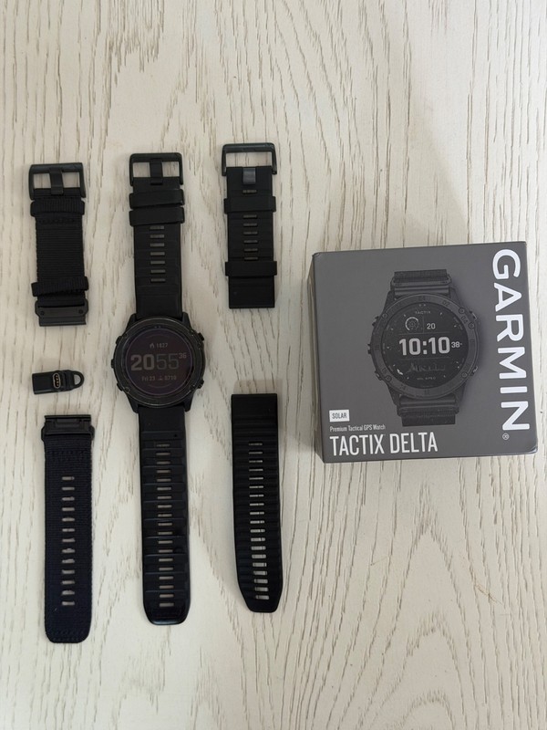 IMMACULATE Garmin Tactix Delta Solar Tactical GPS Watch with Multiple Bands