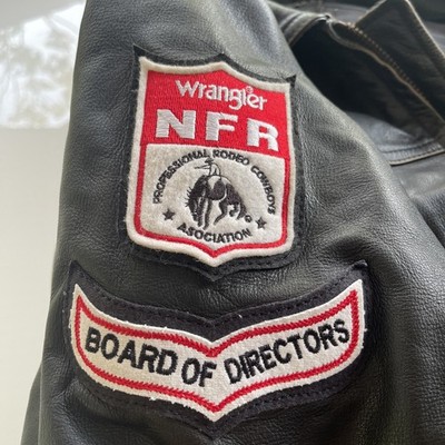 Wrangler NFR Leather Contestant Jacket X-Large Board of Directors 