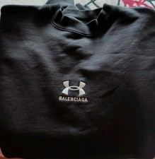 UNDER ARMOUR X BALENCIAGA MOLLETON OVERSIZED CREWNECK SWEATSHIRT BNWOT