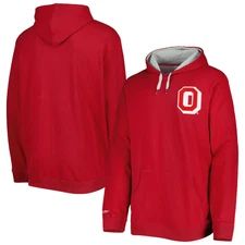New Mitchell & Ness NCAA Mens Ohio State Classic French Terry Hoodie.