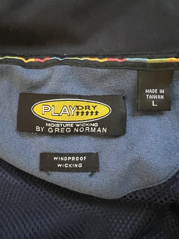 Play Dry by Greg Norman Moisture Wicking Windproof Golf Vest Navy Blue Size L - Image 2 of 4