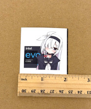 1 Pc Anime Ayame Character Computer Sticker Label Logo Decal Intel Evo by Core