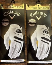 2 NEUE Callaway Tour Authentic Small Regular Links Herren Golfhandschuhe.