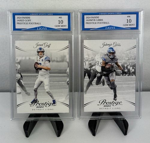 2024 Panini Prestige Jared Goff & Jahmyr Gibbs Detroit Lions 2 Card Team Set