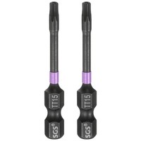 "2 StüCk TT15 Torx Schraubendreherbit 1/4\" Sechskant 2\" FüR Magnet Mit Loch"