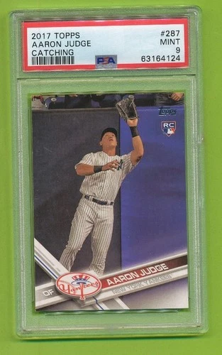 2017 Topps Rookie - Aaron Judge Catching (#287) New York Yankees  PSA 9
