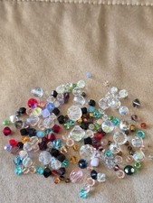 Lot of 50 Swarovski Crystal Beads, Assorted Sizes and colors, 3mm to 10mm