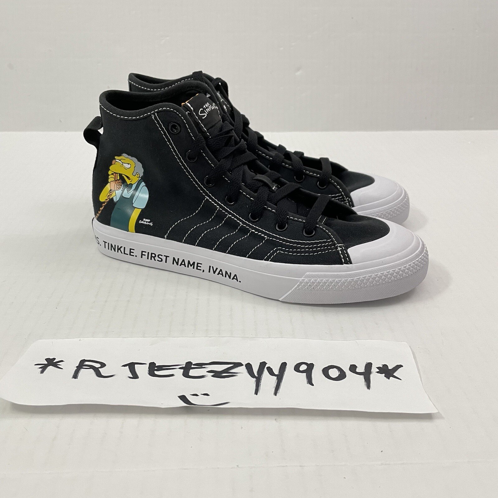 Boys Size 6.5 | Adidas The Simpsons Nizza Hi Top J Pranks On Moe Shoes GZ3538