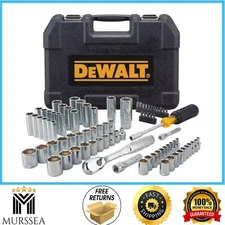 Dewalt Heavy Duty Socket and Drive Ratchet Mechanics Tool Set Case 84 Piece