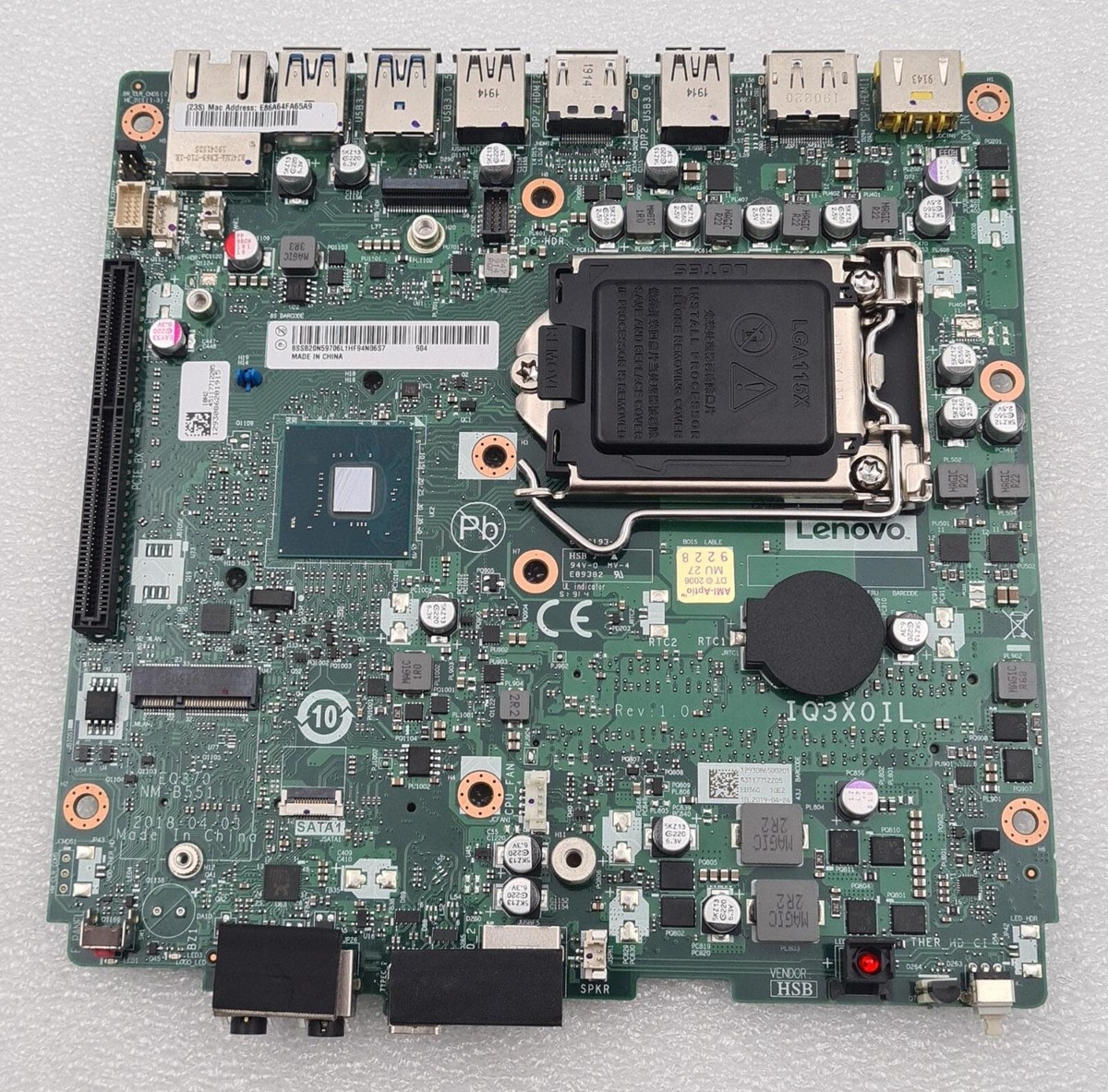 Lenovo IQ3X0IL EQ370 NM-B551 DDR4 LGA115X System 01LM294