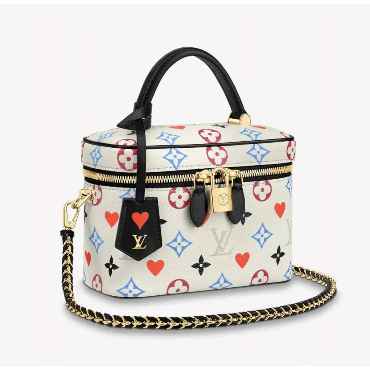 Louis Vuitton Game On Vanity PM White Heart Monogram LV Top Handle