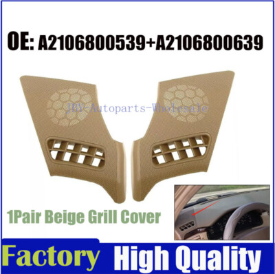 2Pcs Beige Dash Vent Speaker Cover for Mercedes Benz W210 E-Class W210 1996-2003