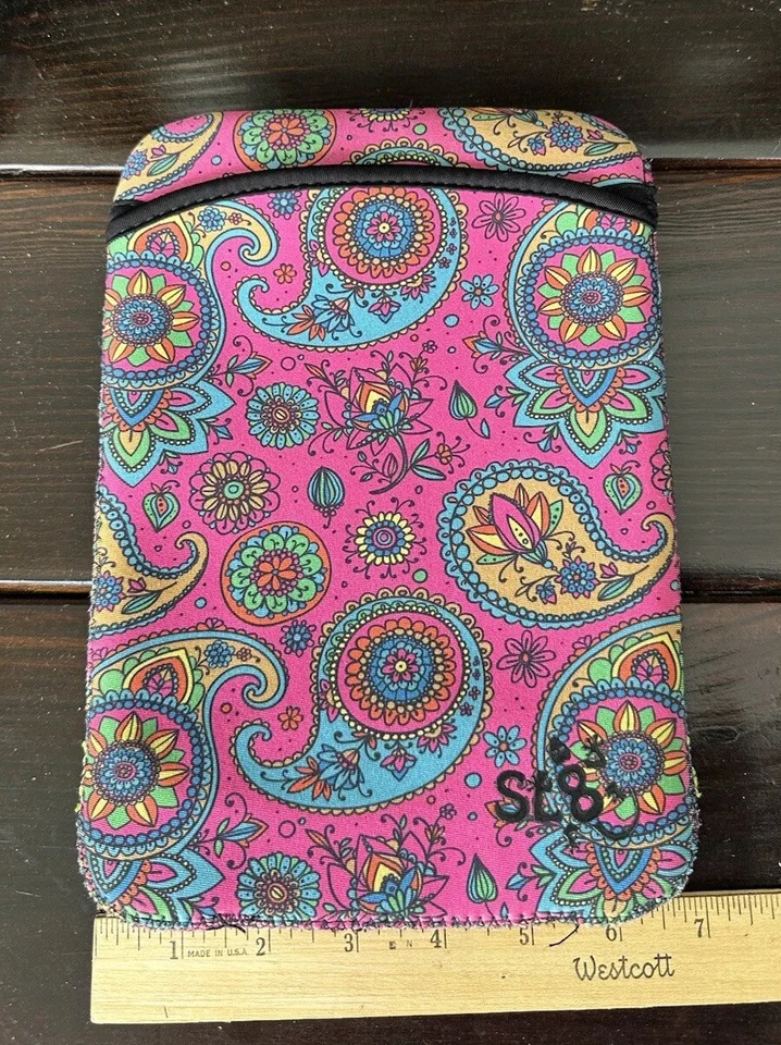 Capa para Tablet IPAD SL8 Multi-Reversível Neoprene, Paisley Rosa também IPAD AIR - Imagem 4 de 4