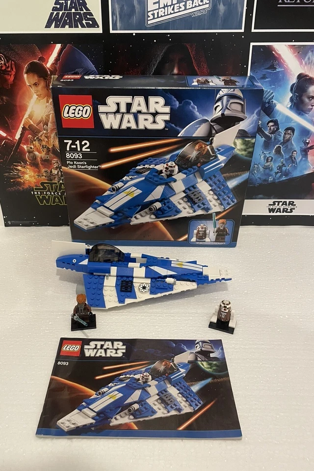 LEGO Star Wars 8093 Plo Koons Jedi Starfighter - Mint Condition - 100% Complete - Image 3 of 4