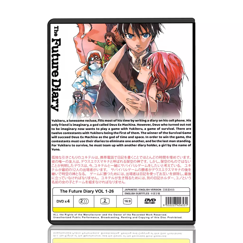 ANIME FUTURE DIARY (MIRAI NIKKI) VOL.1-26 END + OVA DVD ENGLISH