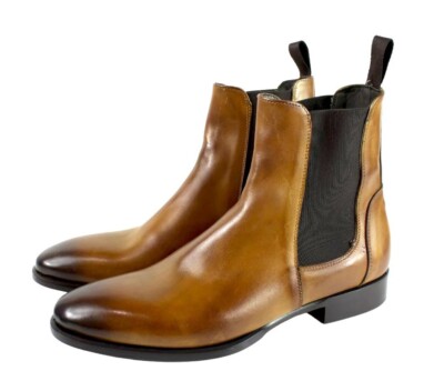 Chelsea Cognac Italian Ankle Boots for Men | eBay