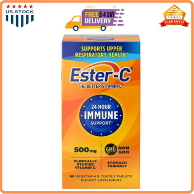 Ester-C Vitamin C 500 mg Coated Tablets, Immune System Booster Supplement 90ct