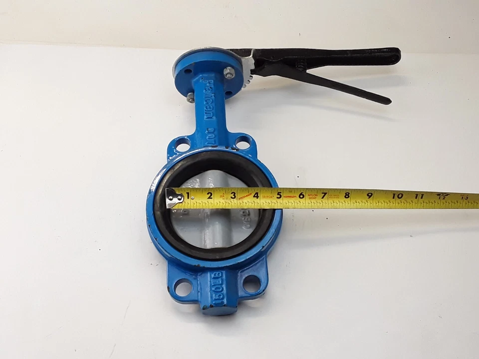 4" Wafer Butterfly Valve Ductile Iron Body Bronze Disc Buna-N Seal Lever Pelican - Image 2 of 4
