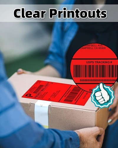 4x6 Thermal Labels - Fanfold Shipping Labels Package 500 Pcs - Choose Your Color - Picture 33 of 41