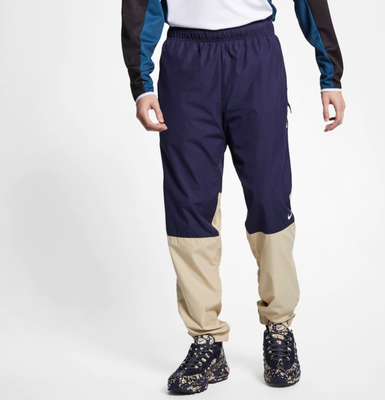 Nike Men's x CE Cav Empt Track Pants Polyester AR1398-416 Navy Tan