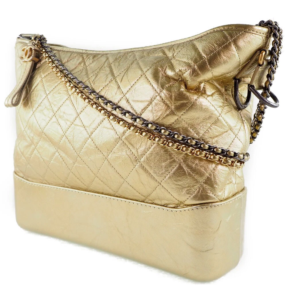 Chanel Gabrielle Hobo Shoulder Bag Gold