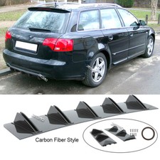 Car Rear Lower Diffuser Bumper Spoiler Splitter Shark Fins Carbon Fiber For Audi Car Rear Lower Diffuser Bumper Spoiler Splitter Shark Fins Carbon Fiber For Audi