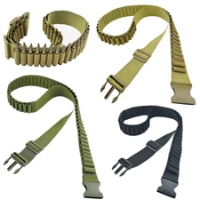 50 Rounds Rifle Cartridge Belt Adjustable Bullet Belt Tactical Ammo Carrier Belt