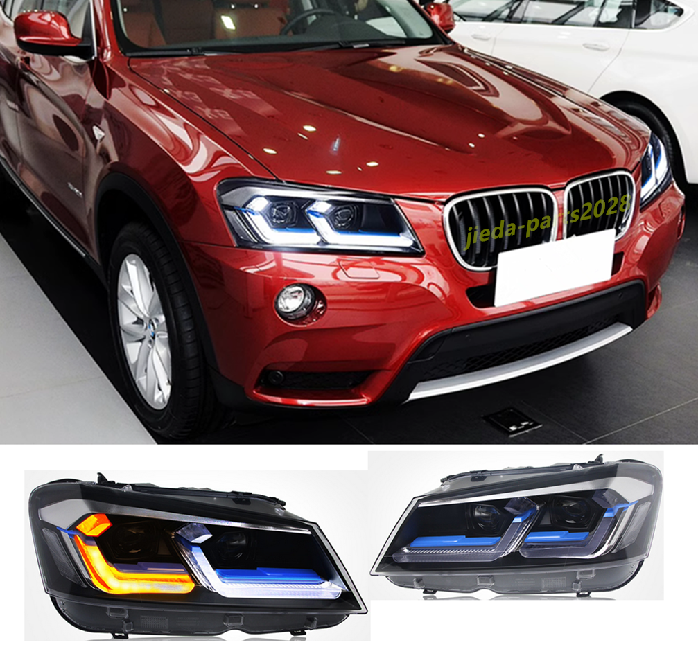 A*u様  F25 X3 社外ヘッドライト 2011-2013 BMW X3 F25 LED Headlights DRL Turn Projector Head Lamps