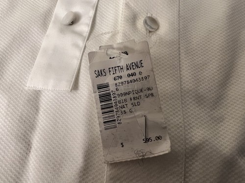 NWT Ermemegildo Zegna Piqué Bib Tuxedo Shirt 38EU/15US $595.00 *2023-24 Style* - Picture 24 of 24